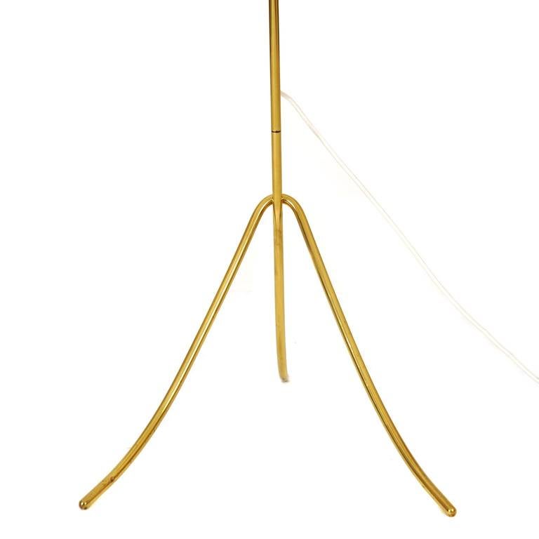 Brass Floor Lamp 'Hase' or 'Rabbit' by J.T. Kalmar, Vienna circa 1950