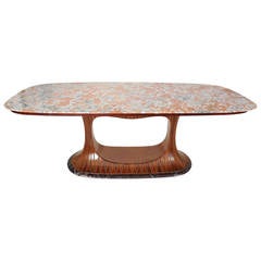 Marble Dining or Salon Table Attributed to Osvaldo Borsani, Italy 1940s