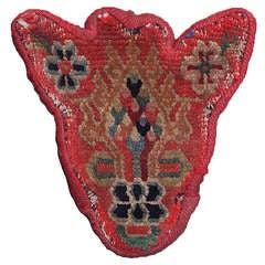 Traversin décoratif tibétain en forme de cheval Takyab avec motif de bijoux enflammés