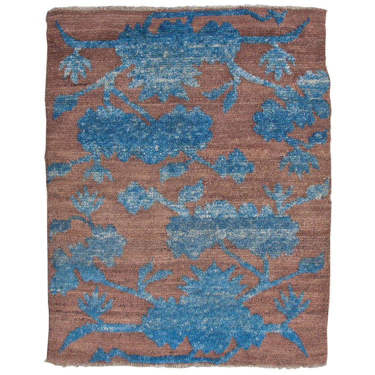 Sit Rug Rare Antique Brown Blue Tibetan Sitting Rug, Collectors Piece For Sale ...