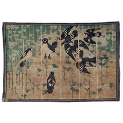 Unusual Baotou Suiyuan Pictorial Rug 5