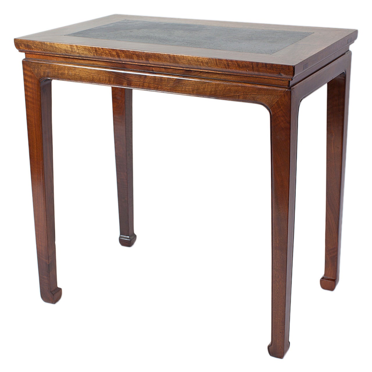 Sophisticated Antique, Qing Dynasty Walnut Altar Table with Dream Stone Top For Sale