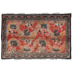 Fantastic Antique Chinese Kang Rug with Abstract Organic Design