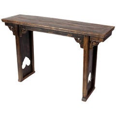 Vintaeg Vernacular 19th Century Chinese Console Altar Table Sideboard