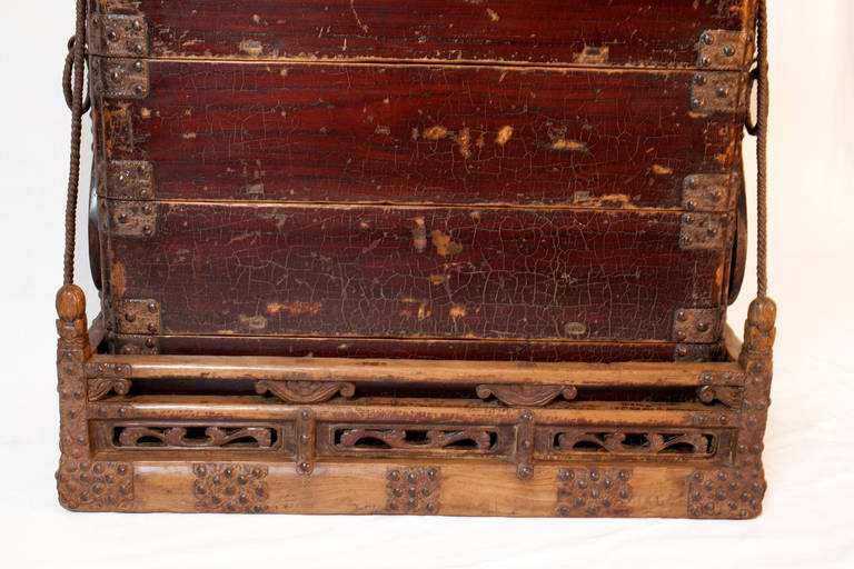 18th Century and Earlier Elaborate Chinese Multi-Tiered Antique Wedding Food Box For Sale