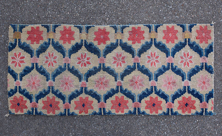 Antique Tibetan Floral Design Backrest Cushion