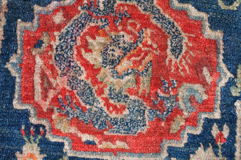 Chinese Antique Tibetan Saddle Rug with Dragon Design For Sale
