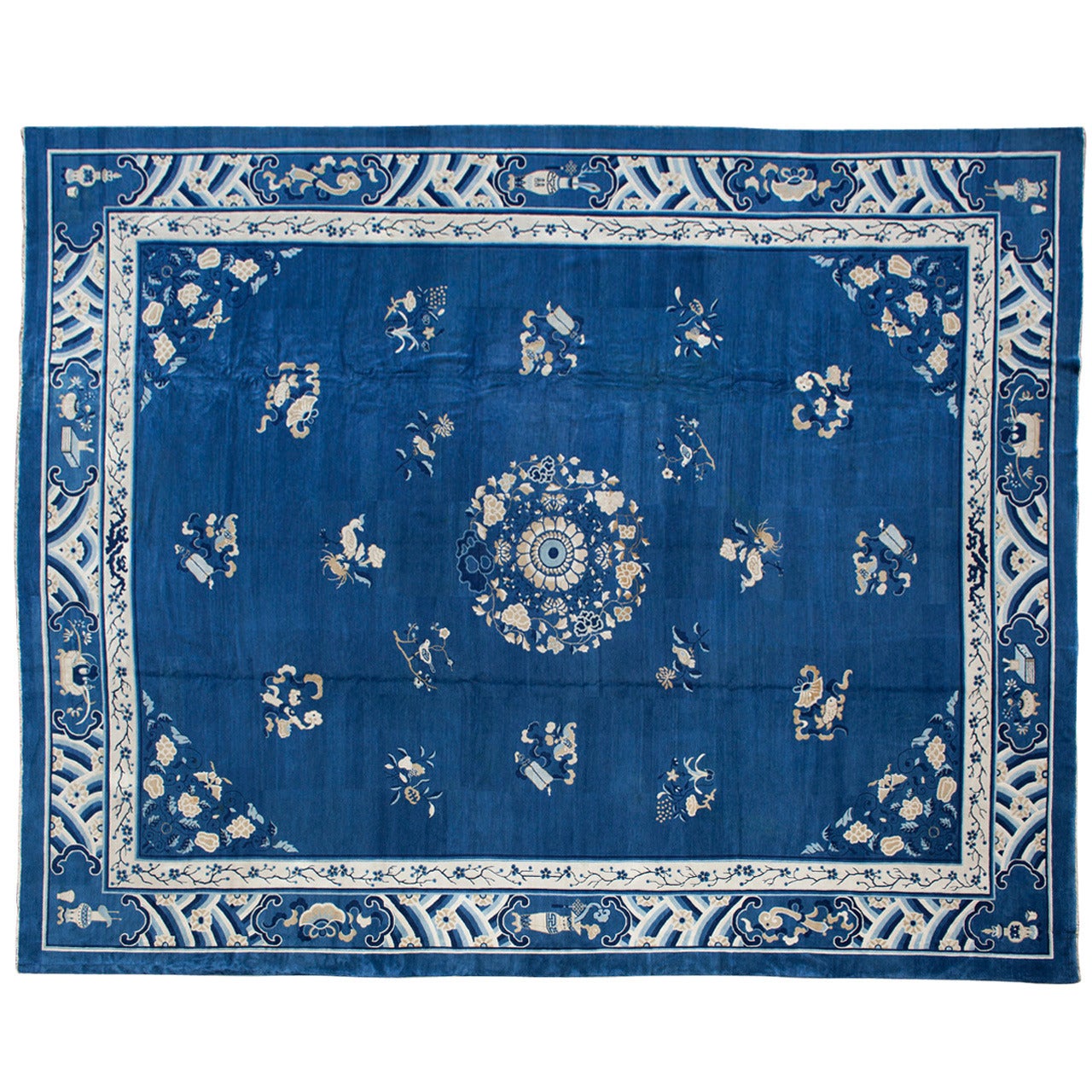 Monumental Blue Chinese Peking Rug at 1stDibs