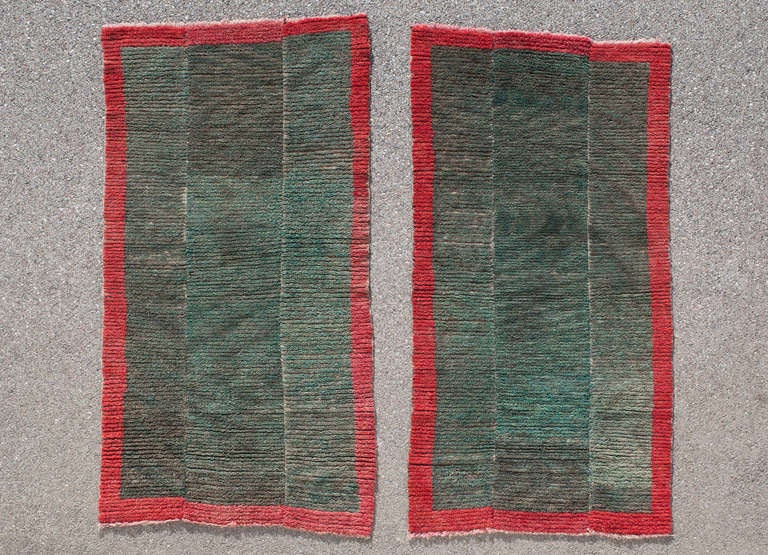 ******End of summer sale******
This pair of early Tsutruk rugs with minimalist design is a rare find. The simplicity and elegance of these rugs doesn’t need many words. Just enjoy the beauty of the colours and the rich wool.
Tsutruks are woven in