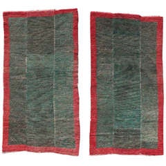 Pair Of Minimalist Tibetan Tsutruk Rugs 9