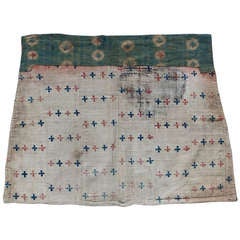 Antique Tibetan Horse Blanket Tigma Tie-Dye Rug Artwork