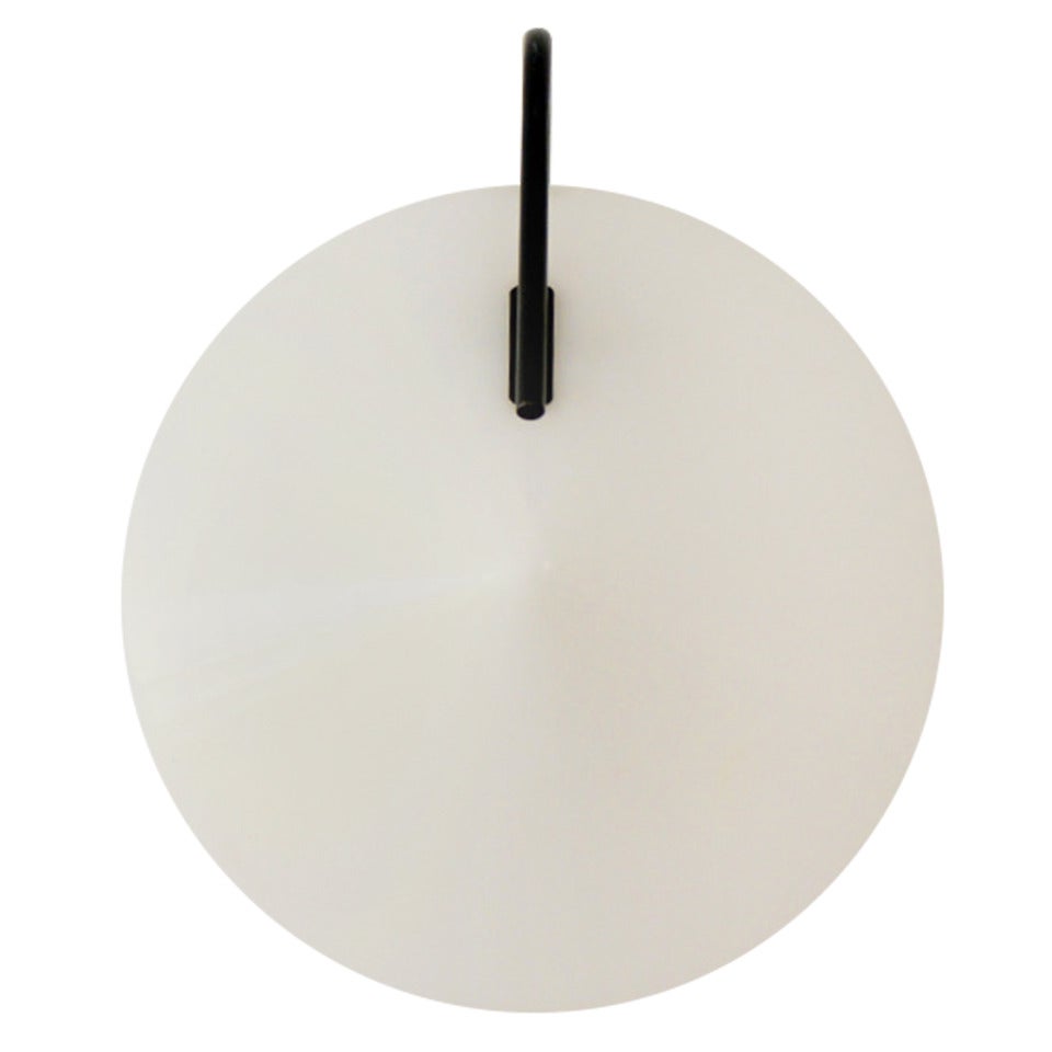 White Minimalistic Perspex Wall Sconce by Stilux, 1955 For Sale