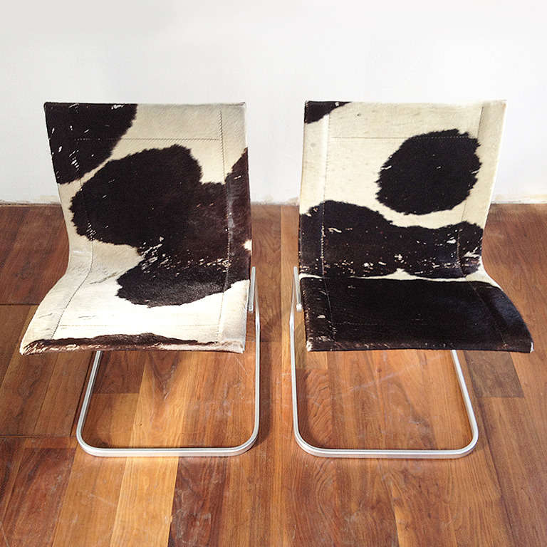 Italian Pair of Claudio Salocchi Chairs for Sormani