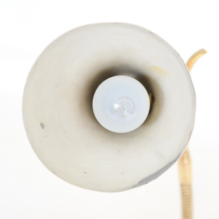 Mid-20th Century Yellow Italian Gooseneck Table Lamp