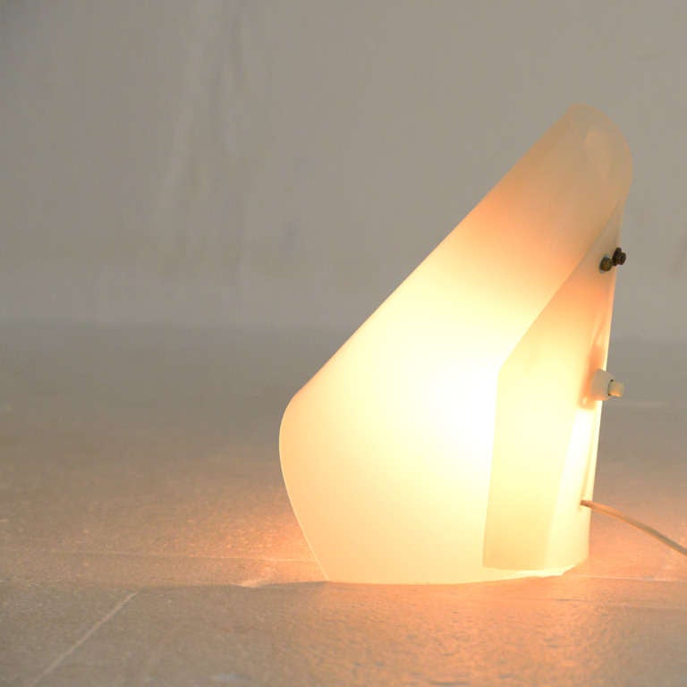 Perspex Table Lamp by Hanns Hoffmann Lederer In Excellent Condition For Sale In Berlin, DE