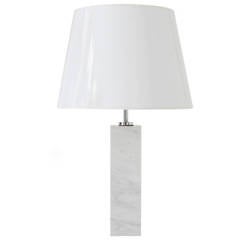 Florence Knoll White Marble Table Lamp