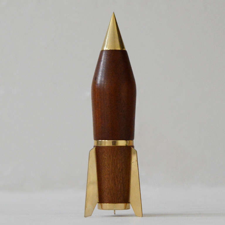 very rare Italian Pepper Mill in the shape of a Rocket 
perfect working condition