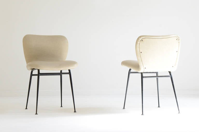 Rare pair of Louis Sognot chairs edited by Arflex.