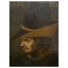 17th century Antique Portrait of a Young Florentine Man