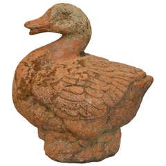 Vintage Terracotta Fat Duck - French circa 1930