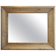 Large 19th Century Pine Mirror