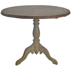 Round Swedish Flip Top 19th Century Antique Table