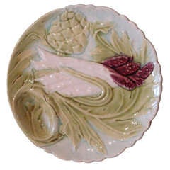 Set of Six French Asparagus Plates
