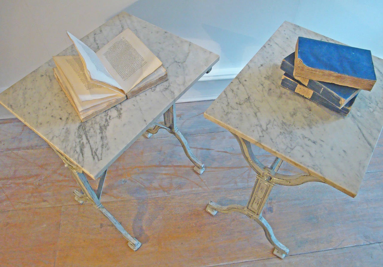 Pair of French Cast Iron Tables 3