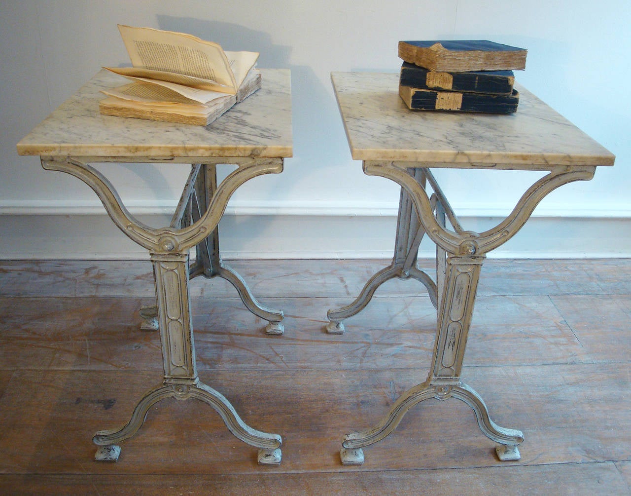 20th Century Pair of French Cast Iron Tables