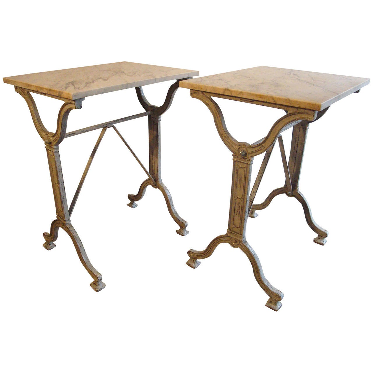 Pair of French Cast Iron Tables