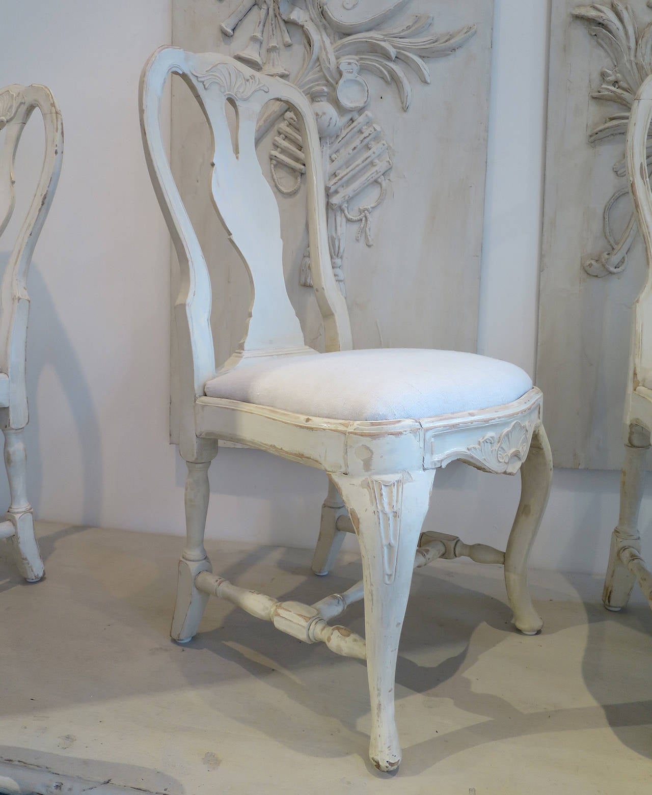 Set of Ten 19th Century Swedish Rococo Chairs For Sale 4