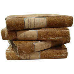 Set of Four French 19th Century Antique Book Files