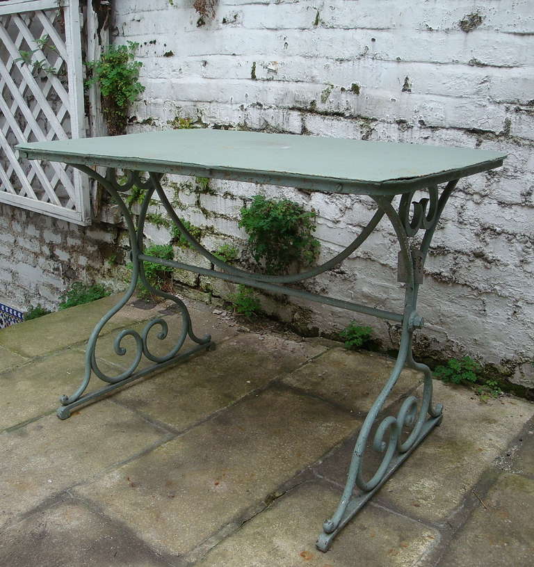 French Iron Garden Table Circa 1930