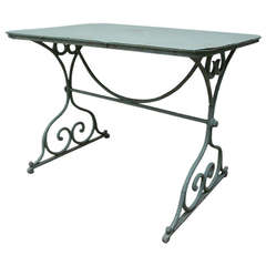 French Iron Garden Table Circa 1930 French Iron Garden Table Circa 1930