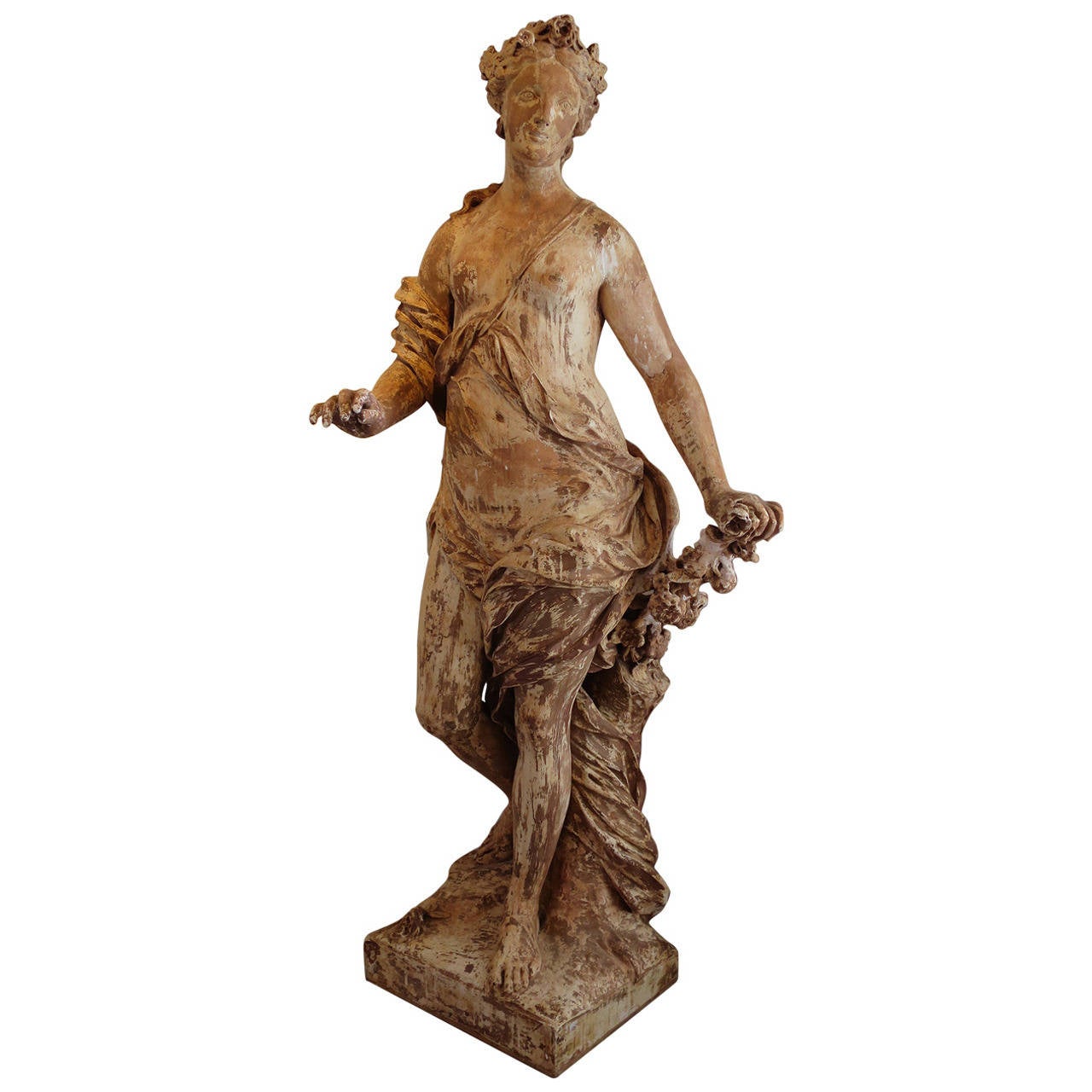 19th Century French Plaster Statue For Sale