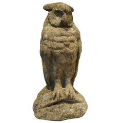 Early 20th Century Stone Owl