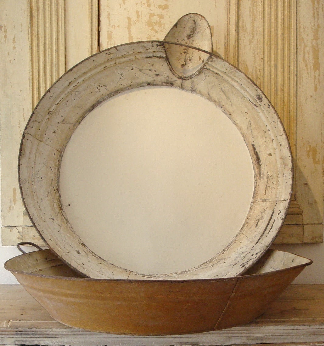 Large Iron 19th century Milk Pan