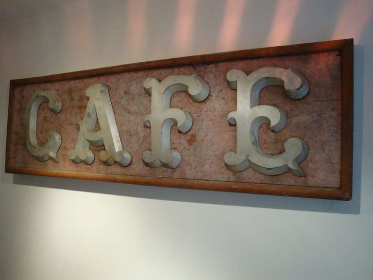 French Late 19th Century Cafe sign from Southern France