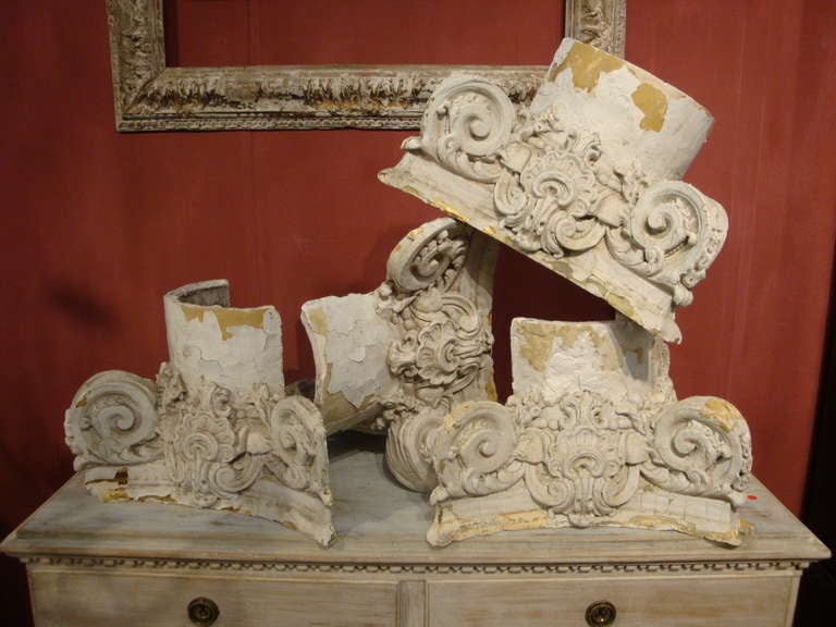 Old French Plaster Capitals