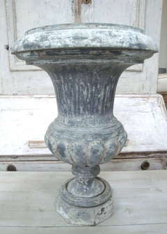 19th c Antique French Zinc Urn