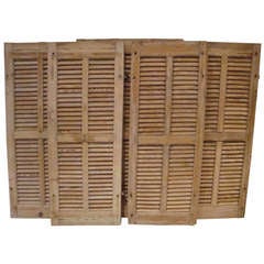 A Set of 4 19th Century Antique Pine Shutters