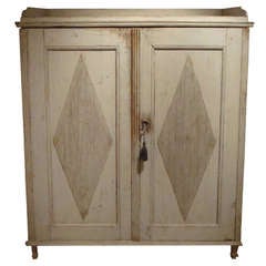 Two Door Early 19th Century Antique Swedish Cupboard