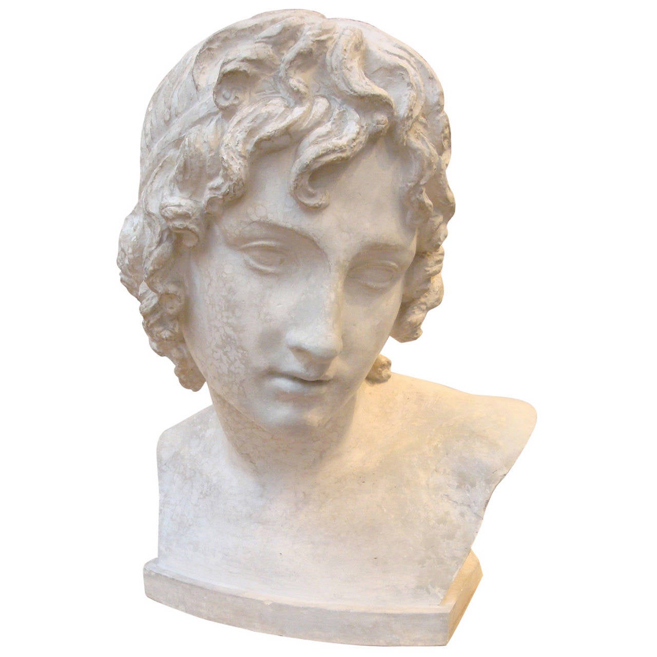 19th Century Plaster Bust of Alexander For Sale