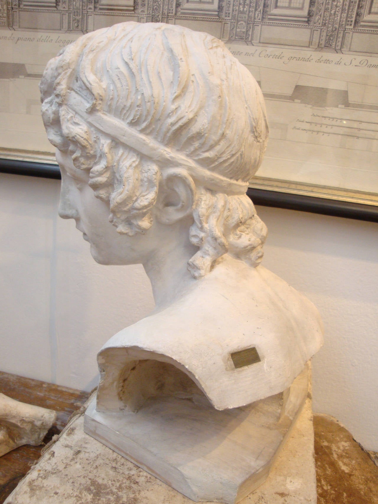 19th Century Plaster Bust of Alexander In Excellent Condition For Sale In London, GB