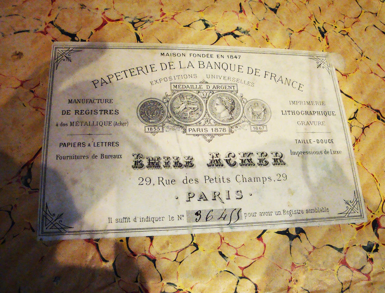 Giant French 19th Century Ledger 6