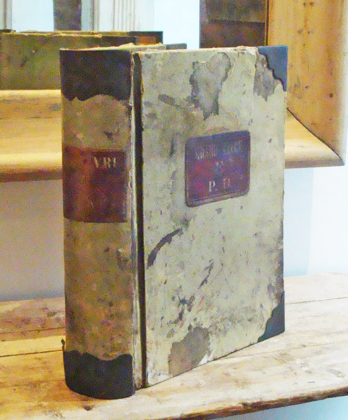 Giant 19th century French ledger, first entry 1885.