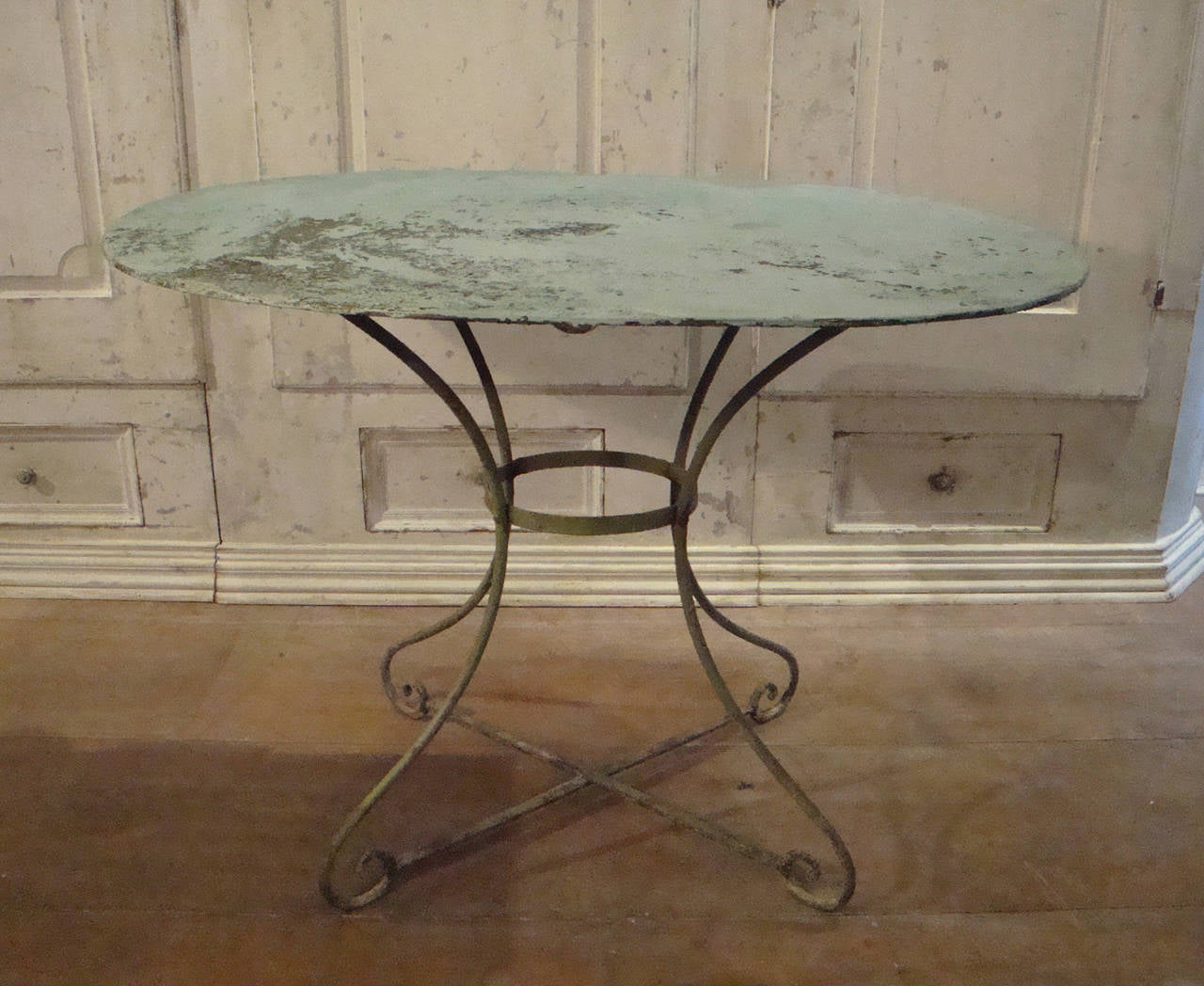 Pretty French Oval Iron Table