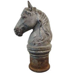 Cast Iron Antique Horse`s Head - French 19th Century