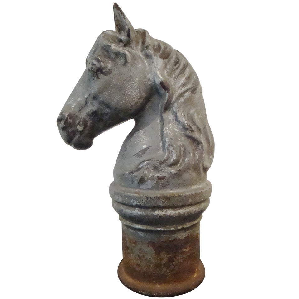 Cast Iron Antique Horse`s Head - French 19th Century For Sale