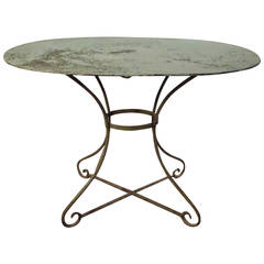 Pretty French Oval Iron Table